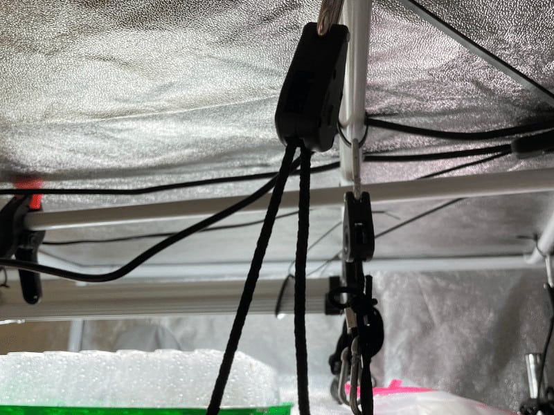 使用棘轮带，你可以把它安装在一个种植帐篷