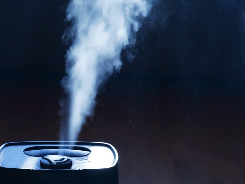 Use a humidifier to increase water vapor in the air